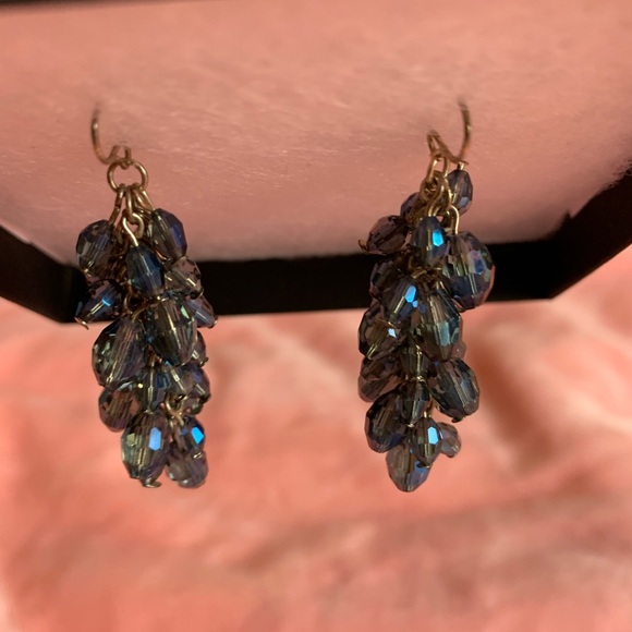 Light Blue Beaded Earrings - Picture 4 of 6